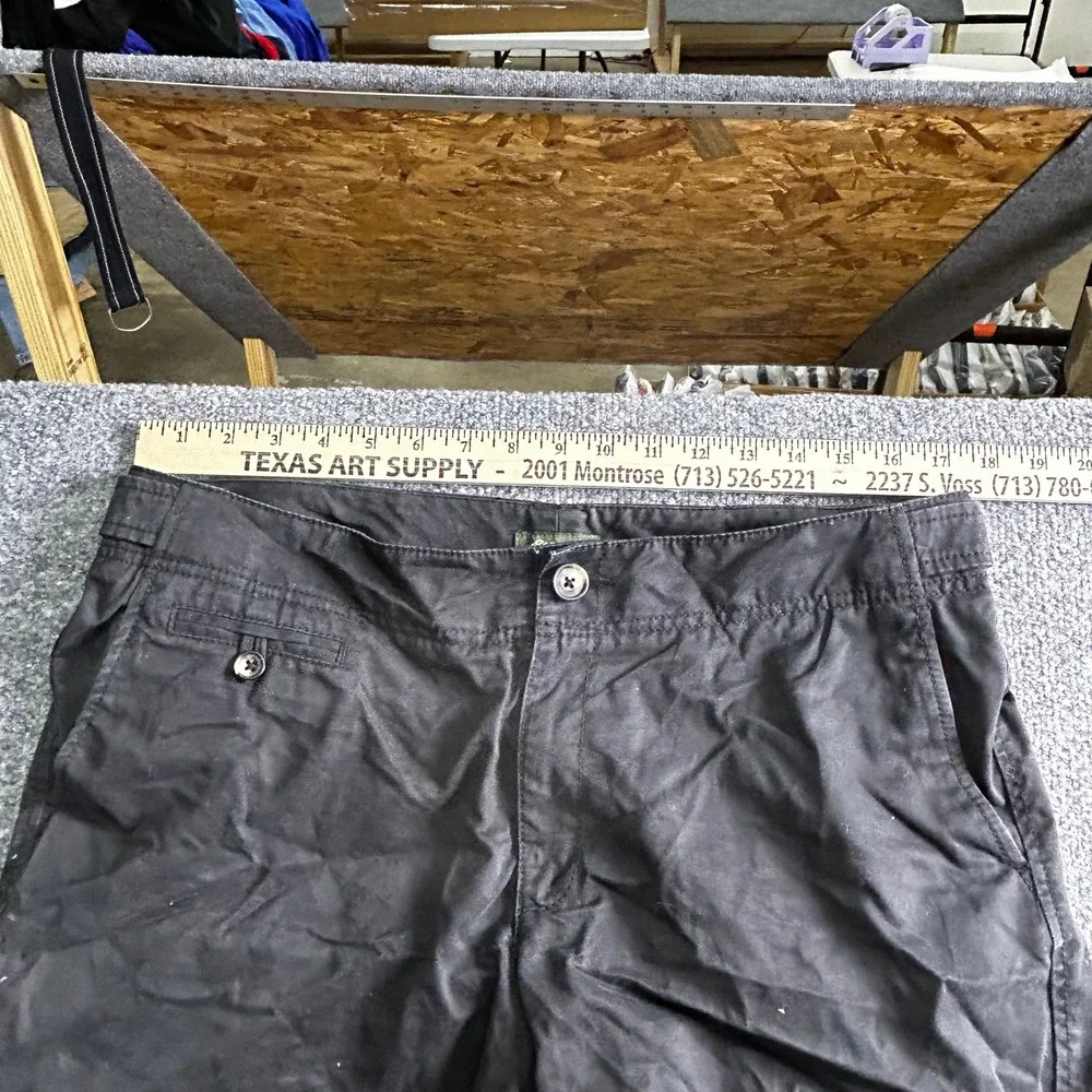 Eddie Bauer Shorts Mens Size 34 Black Vashon Fit Cotton Casual Flat Front Hiking